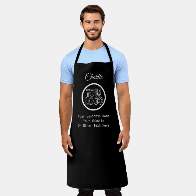 Make Your Own Custom Personalised Business Logo Apron (Worn)