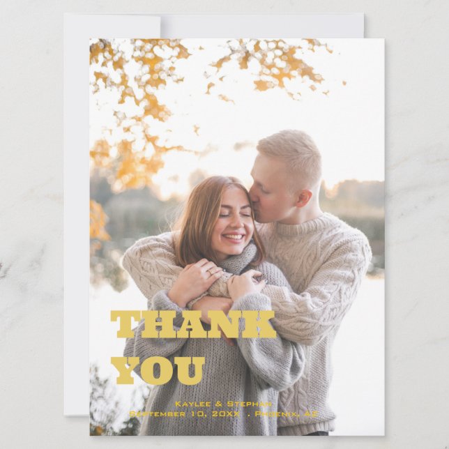 Make Your Own Custom Personalised Thank You Cards (Front)