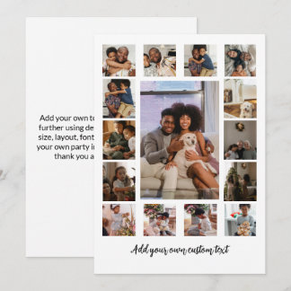 Make your own custom personalized 15 photo card