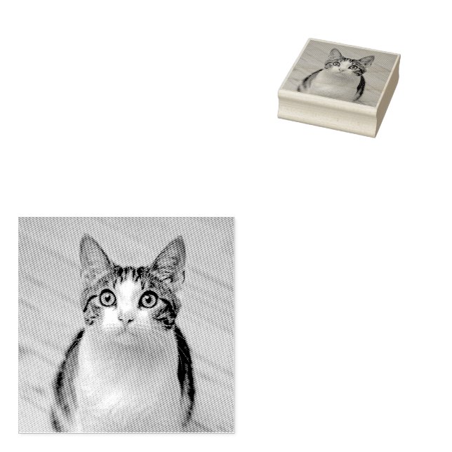 Make Your Own Custom Photo Pet Cat Dog Animal      Rubber Stamp (Stamped)