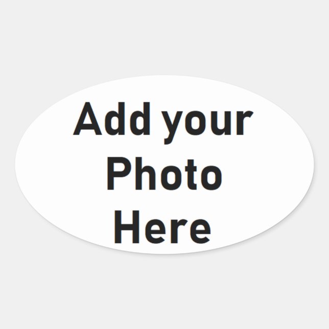 Make your own Customised Oval Shaped  Sticker (Front)