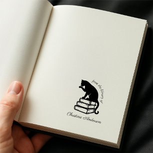 Make Your Own Cute Cat From The Library Of Self-inking Stamp