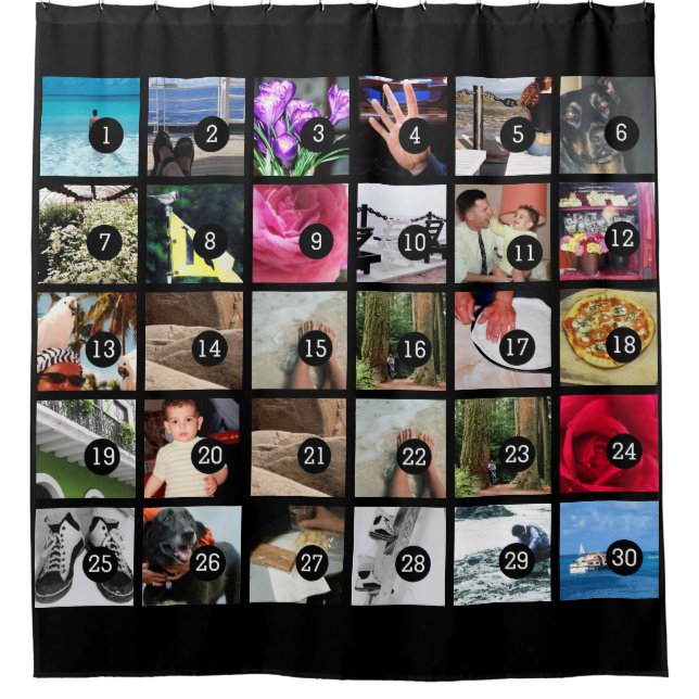 Make your own decor easily with 30 images shower curtain (Front)