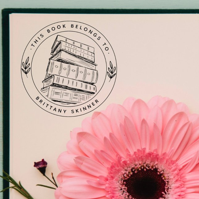 Make Your Own Elegant Custom Book  Rubber Stamp (Creator Uploaded)