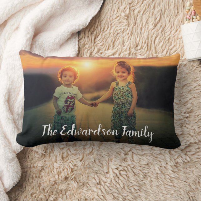 Make your own full size family photo lumbar cushion (Blanket)