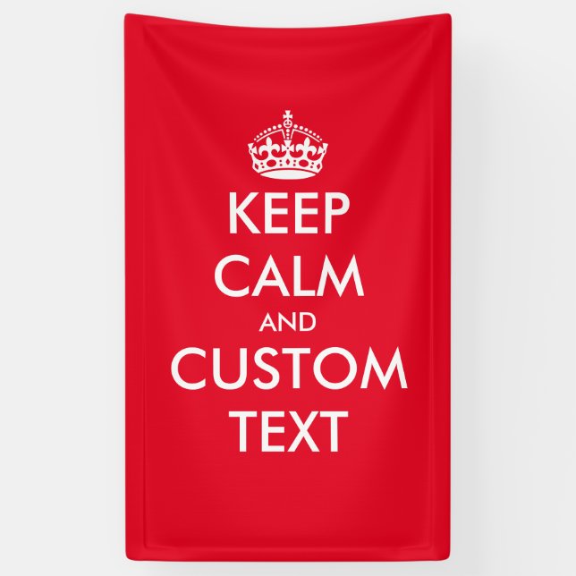 Make your own funny keep calm and carry on banner (Vertical)