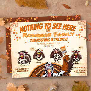 Make Your Own Funny Slogan Thanksgiving Turkey Holiday Card