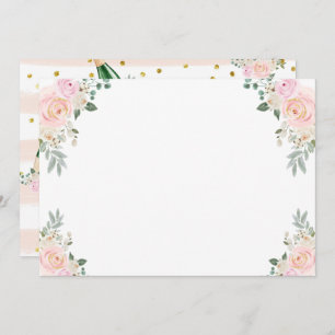 Make Your Own Game Champagne Floral Invitation