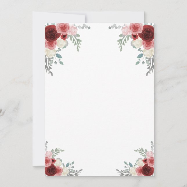 Make Your Own Game Champagne Floral Party Invitation (Front)