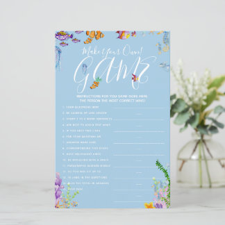 Make Your Own Game Under the Sea Baby Shower