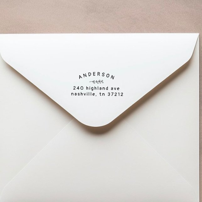 Make Your Own Handwritten Botanical Return Address Rubber Stamp (Creator Uploaded)