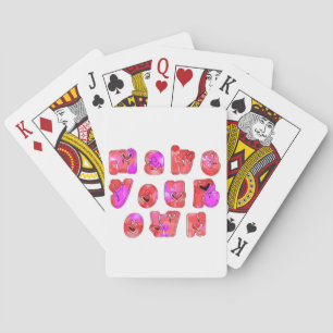 Make Your Own Hearts Art Print Design Playing Cards