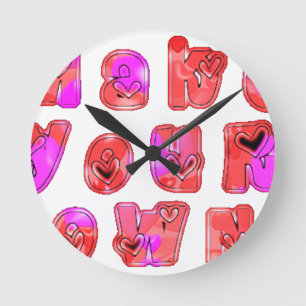 Make Your Own hearts Round Clock
