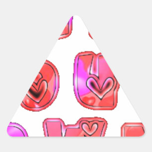 Make Your Own hearts Triangle Sticker