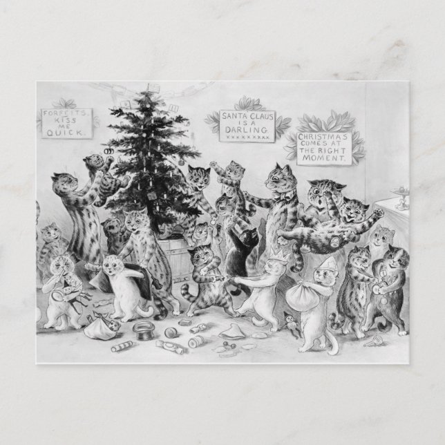 Make Your Own Holiday Gift Certificate - Cats Postcard (Front)