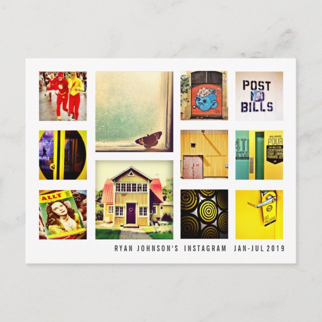 Make Your Own Instagram Square Photos Postcard (Front)