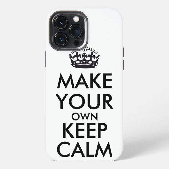 Make your own keep calm - black  iPhone case (Back)