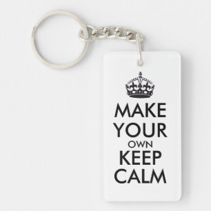 Make your own keep calm - black key ring