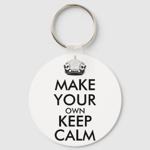 Make your own keep calm - black key ring
