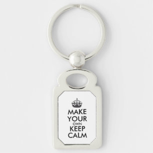 Make your own keep calm - black key ring