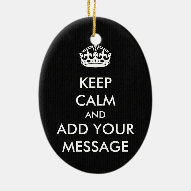 Make Your Own Keep Calm Christmas Ornament (Back)