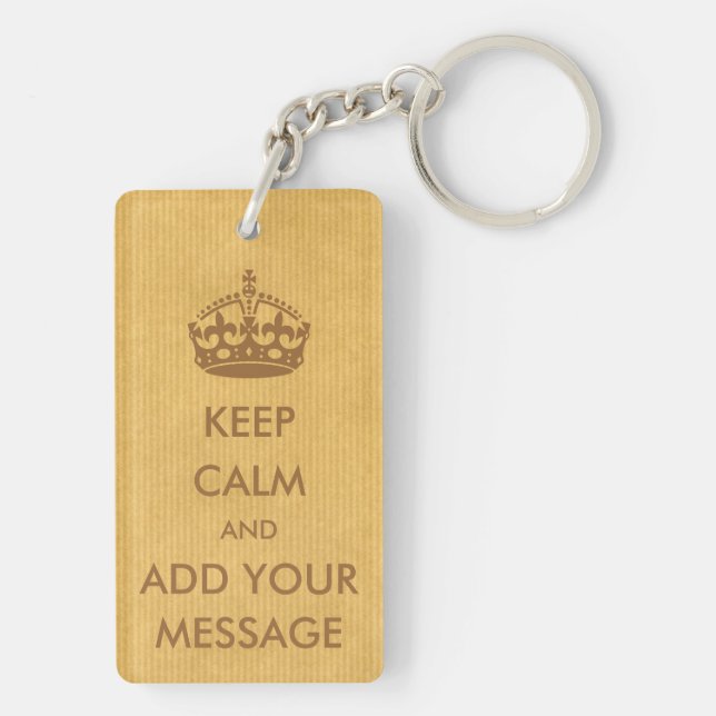 Make Your Own Keep Calm Keyring (Back)