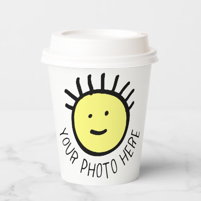 Make Your Own KIDS PARTY PHOTO PAPER CUPS w/ Lids (Front)