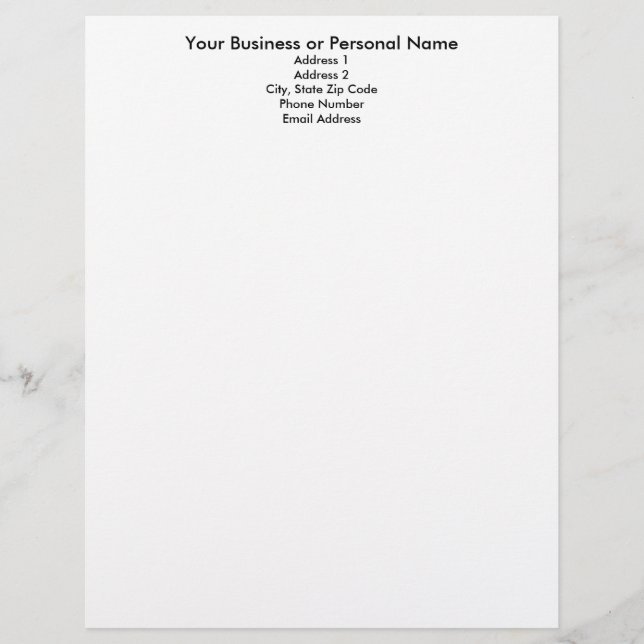 Make your own letterhead, letterhead template (Front)