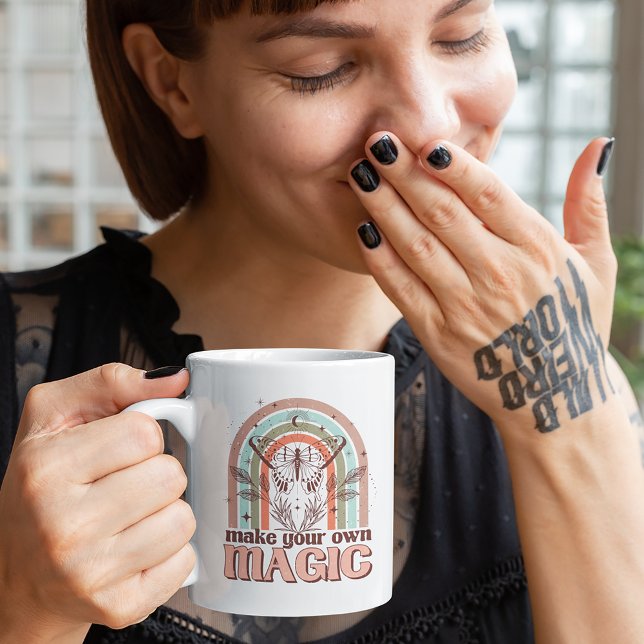 Make Your Own Magic Boho Rainbow Kitchen Coffee Mug (Creator Uploaded)