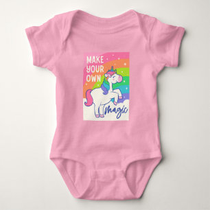 Make Your Own Magic Cute Unicorn Baby Bodysuit