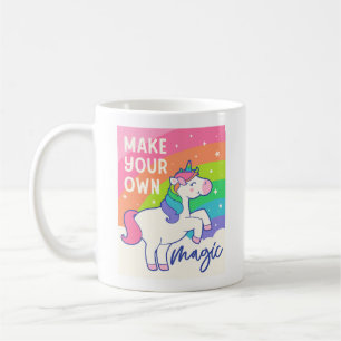 Make Your Own Magic   Cute Unicorn Coffee Mug