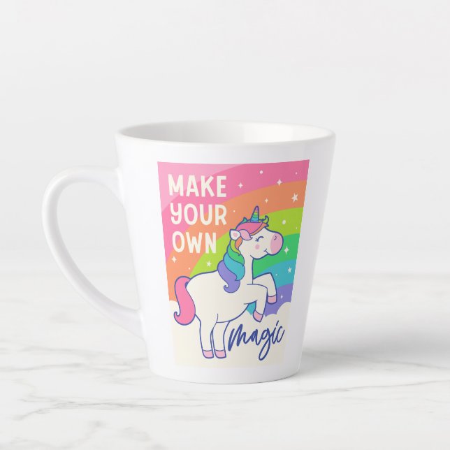 Make Your Own Magic | Cute Unicorn Latte Mug (Left)