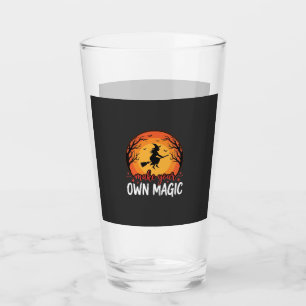Make Your Own Magic Witch Halloween Design_1 Glass