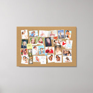 Make Your Own Memories Photo Faux Cork Board Canvas Print