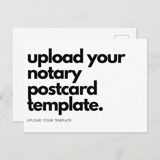 Make Your Own Modern Blank Notary Public Custom  Postcard (Front/Back)