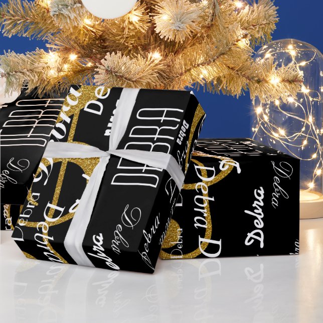 make your own name pattern . glitter musical wrapping paper (Holidays)