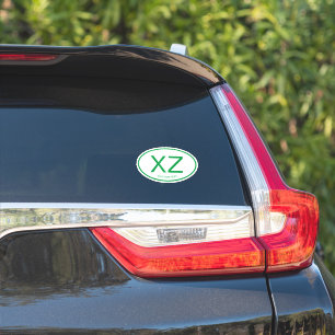 Make your own oval country code vinyl car stickers