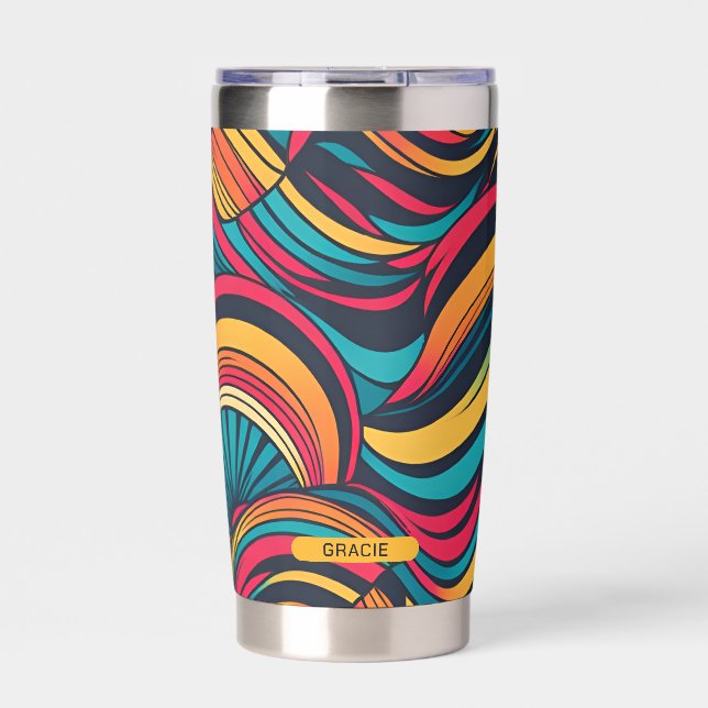 Make your own personalised abstract pattern insulated tumbler (Front)