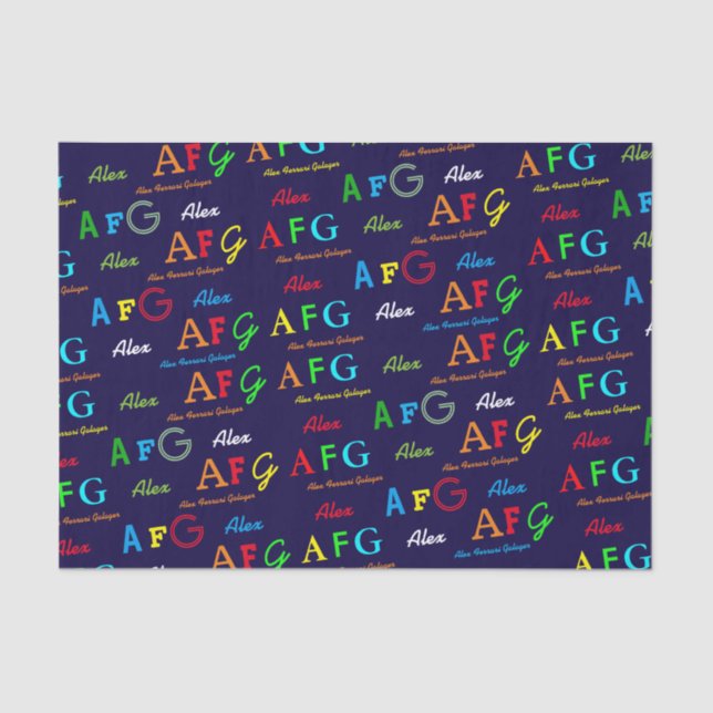 make your own personalised and colourful tissue paper (Front)