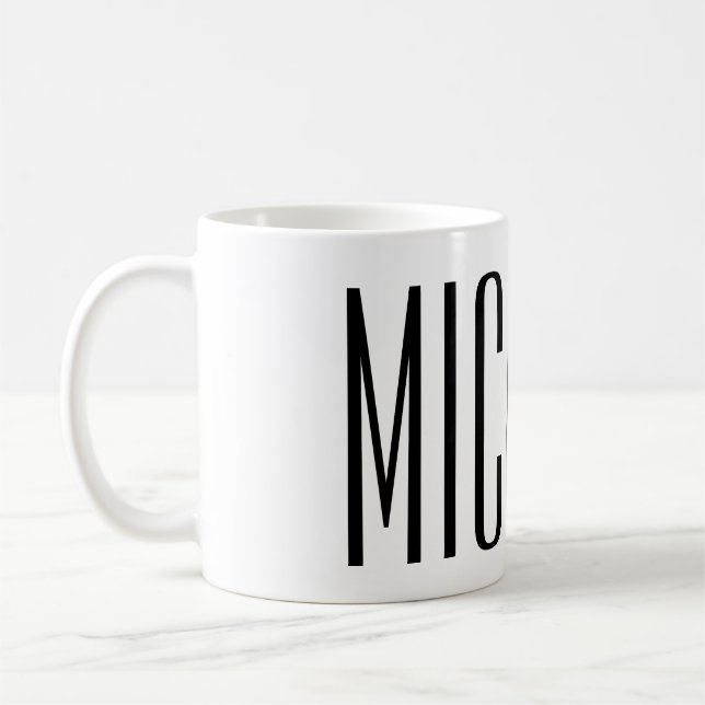 Make your own personalised name coffee mugs (Left)