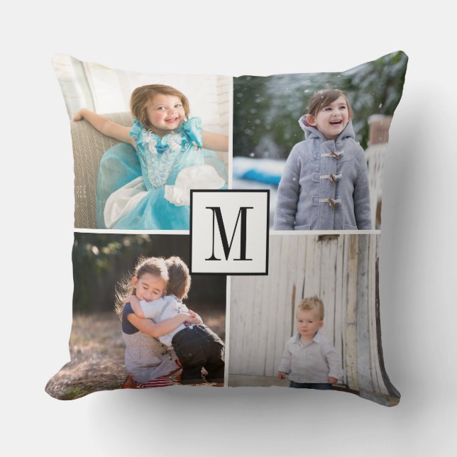 Make your own photo collage and monogram cushion (Front)