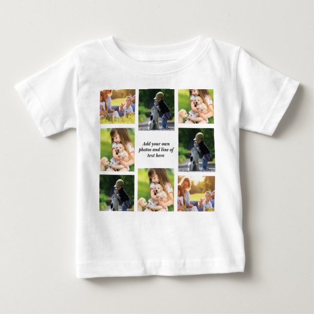 Make your own photo collage and text  baby T-Shirt (Front)