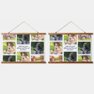 Make your own photo collage and text  hanging tapestry