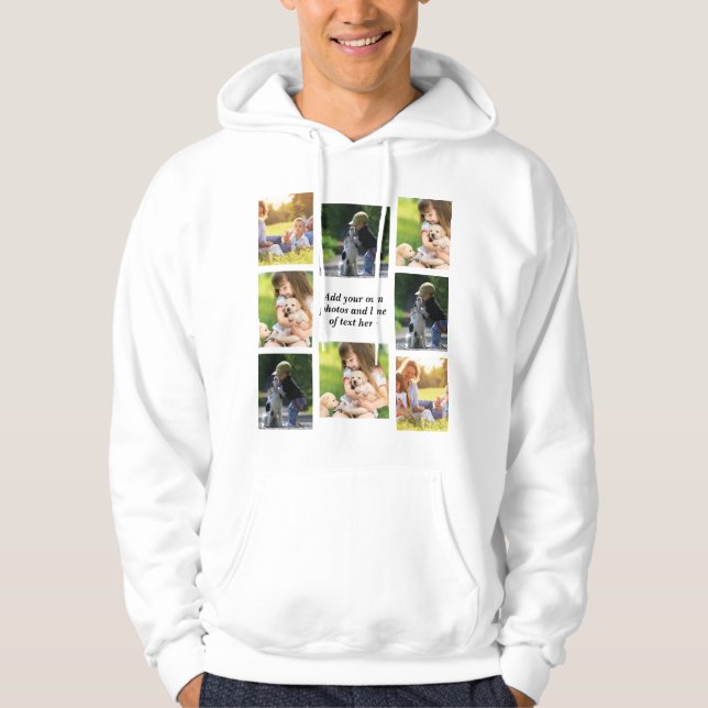 Make your own photo collage and text  hoodie (Front)