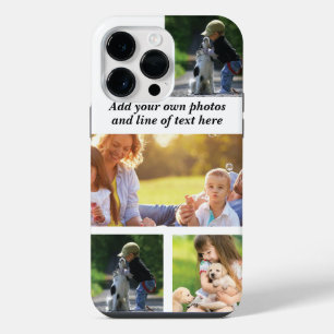 Make your own photo collage and text iPhone 14 pro max case