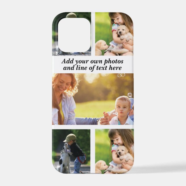 Make your own photo collage and text  iPhone case (Back)