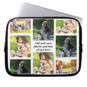 Make your own photo collage and text  laptop sleeve