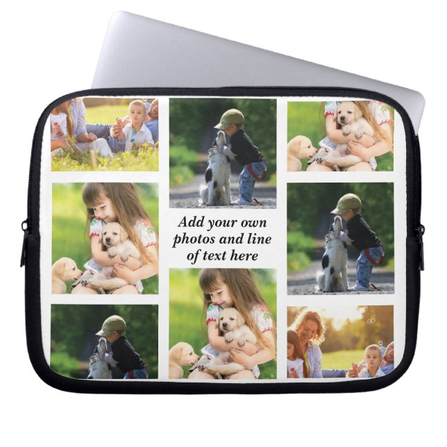 Make your own photo collage and text  laptop sleeve (Front)