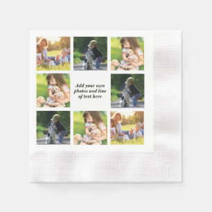 Make your own photo collage and text napkin