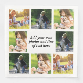 Make your own photo collage and text napkin